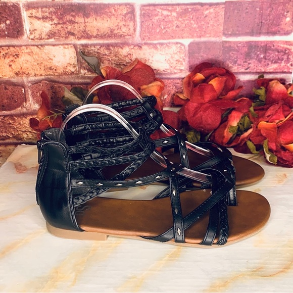 SO Black Silver Stud Gladiator Sandals - Picture 3 of 13